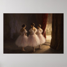 Trois ballerines dans les coulisses