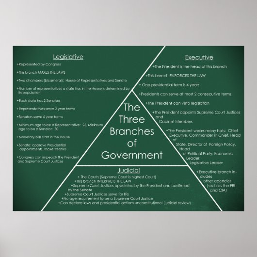 Poster Trois branches du gouvernement (Devant)