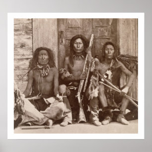 Poster Trois Braves indiens, photographiés par le Royal E