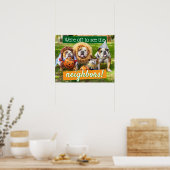 Poster Trois Bulldogs en costumes (Cuisine)