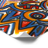 Poster Trois Cercles - Abstrait Art Peint main (Coin)