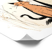 Poster Trois chatons et fleurs (Coin)