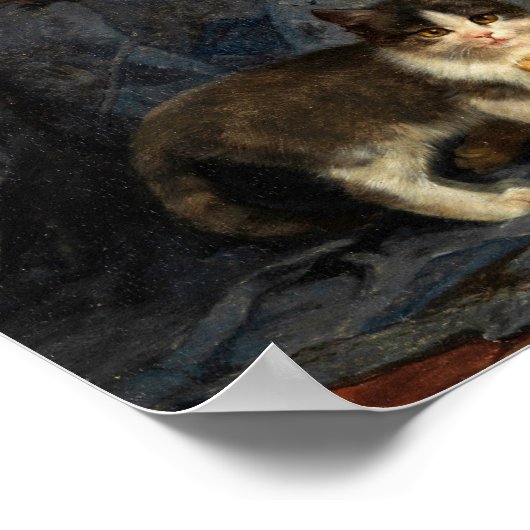 Poster Trois chatons | Julius Adam le Jeune (Coin)