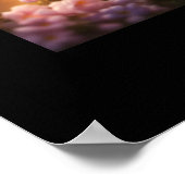 Poster Trois chatons mignons aux fleurs roses (Coin)