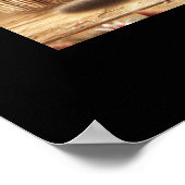 Poster Trois chatons Tabby adorables avec fleurs (Coin)