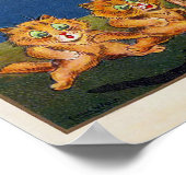 Poster Trois chats à la hâte, Louis Wain (Coin)