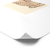 Poster Trois chats minimaliste ligne art (Coin)