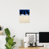 Poster Trois chats noirs dans la neige par Louis Wain (Bureau à domicile)