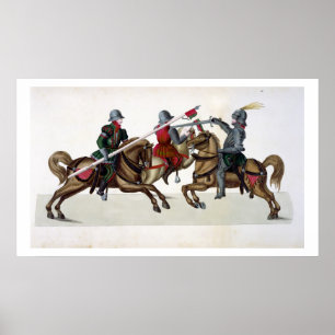 Poster Trois chevaliers à un tournoi, plat 'd'un Histo