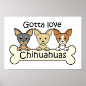 Poster Trois Chihuahuas (Devant)