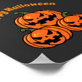 Poster Trois citrouilles de Jack o'lantern (Coin)