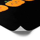 Poster Trois citrouilles mignons pour enfants halloween e (Coin)