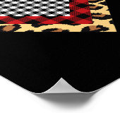 Poster Trois Coeurs Buffalo Leopard Plaid Valentine's Day (Coin)