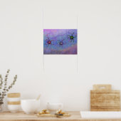 Poster Trois crabes colorés plongent (Cuisine)