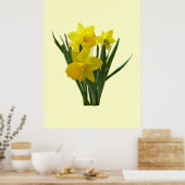 Poster Trois Daffodiques Garde permanente (Cuisine)