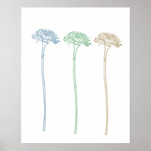 Poster Trois Dandelions