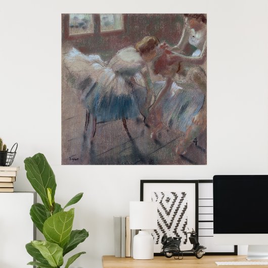 Poster Trois danseurs se préparent pour la classe - Edgar (Bureau à domicile)