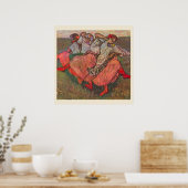 Poster Trois danseuses russes par Edgar Degas (Cuisine)