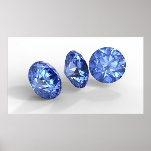 Poster Trois diamants bleus (Devant)