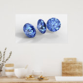 Poster Trois diamants bleus (Cuisine)