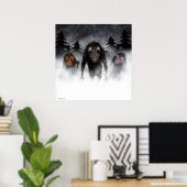 Poster Trois drôles de monstre trolls (Bureau à domicile)