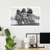Poster Trois enfants Esquimaux Nome 1908 (Bureau à domicile)