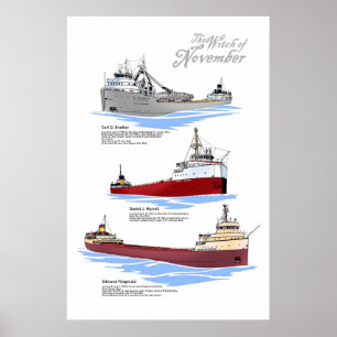 Poster Trois épaves célèbres de l'histoire