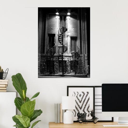 Poster Trois Escaliers (Bureau à domicile)