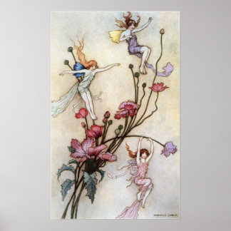 Poster Trois esprits remplis de joie par Warwick Goble