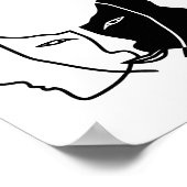 Poster trois faces noir blanc gemini (Coin)