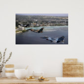 Poster Trois Faucons F-16 volent en formation (Cuisine)