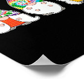 Poster Trois Gnomes Hippie Tee - shirt Paix Gnome Funny R (Coin)