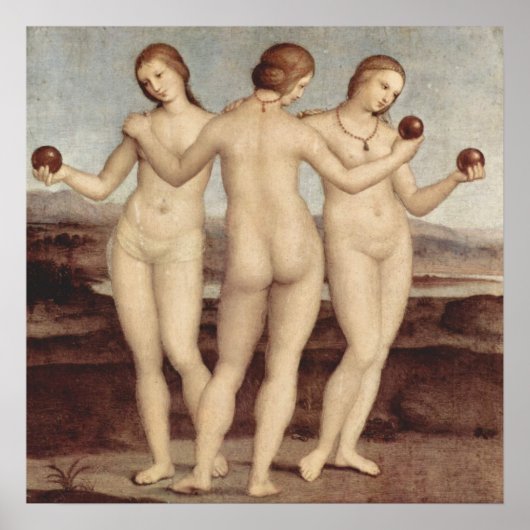 Poster Trois Graces de Raphael Imprimer (Devant)