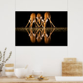 Poster Trois impalas boivent ensemble la nuit (Cuisine)
