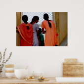 Poster Trois jeunes femmes (Cuisine)