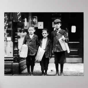 Poster Trois Jeunes Nouvelles - Lewis Hine - Philadelphie