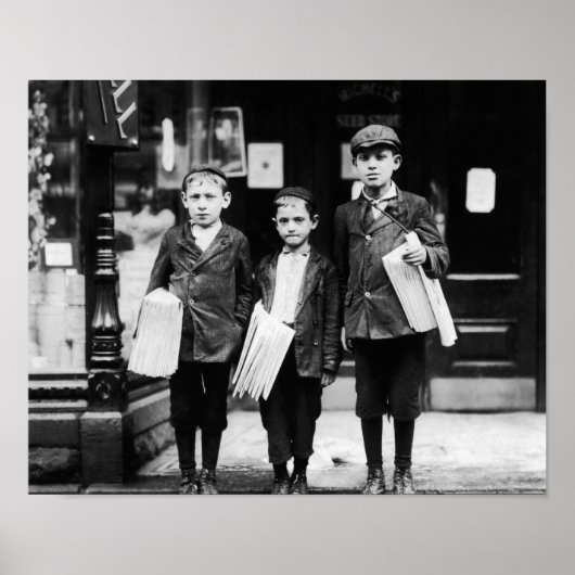 Poster Trois Jeunes Nouvelles - Lewis Hine - Philadelphie (Devant)