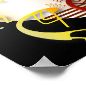 Poster Trois Kokopellis et un Cactus (Coin)