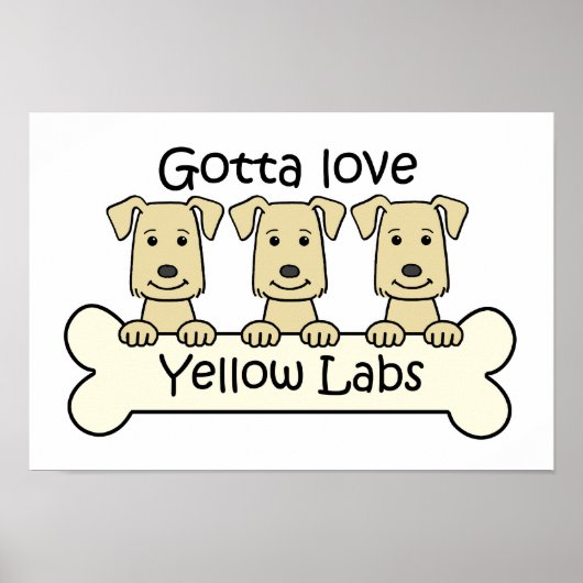 Poster Trois laboratoires jaunes (Devant)