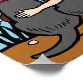 Poster Trois Labradors noirs et maman (Coin)