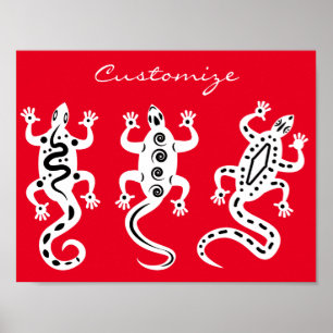 Poster Trois Lizards Thunder_Cove style sud-ouest