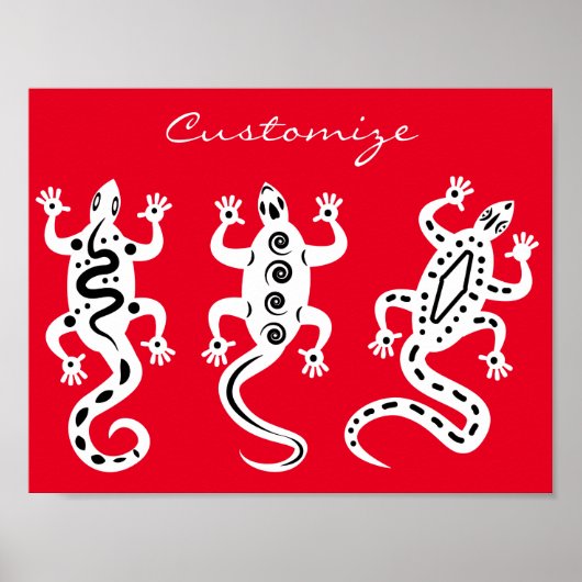 Poster Trois Lizards Thunder_Cove style sud-ouest (Devant)