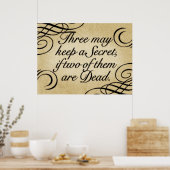 Poster Trois Mai Garder Un Secret (Cuisine)