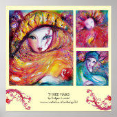 Poster TROIS MASQUES /Visages du Carnaval vénitien (Devant)