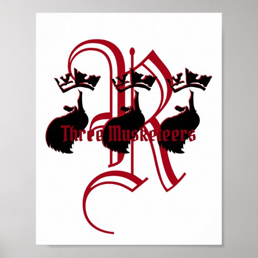 Poster Trois mousquetaires avec Knight Initial (Devant)