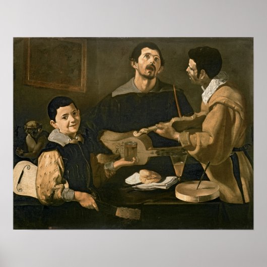Poster Trois musiciens, 1618 (Devant)