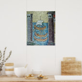 Poster Trois navires entrant dans le port de Ravenne (Cuisine)