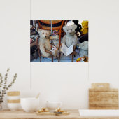 Poster Trois Nounours heureux (Cuisine)