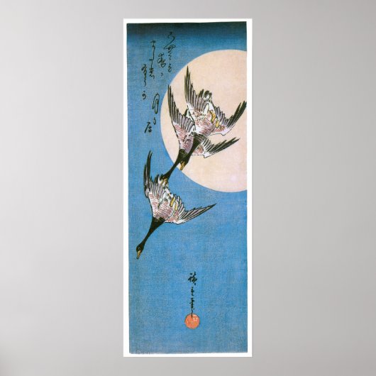 Poster Trois Oies sauvages qui descendent (Devant)