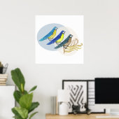 Poster Trois Oiseaux (Bureau à domicile)